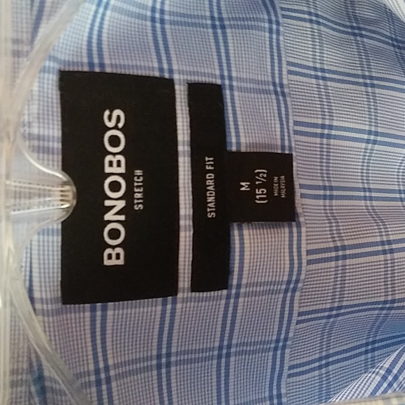 Bonobos button down shirt, blue, size M reg - Picture 2 of 4